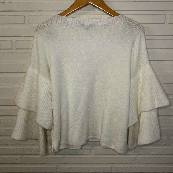 Falls Creek White Layered Wide Sleeve Sweater, Women’s Size Small - Picture 7 of 7
